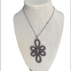 Unique Twisted Medallion Antique Gold Necklace